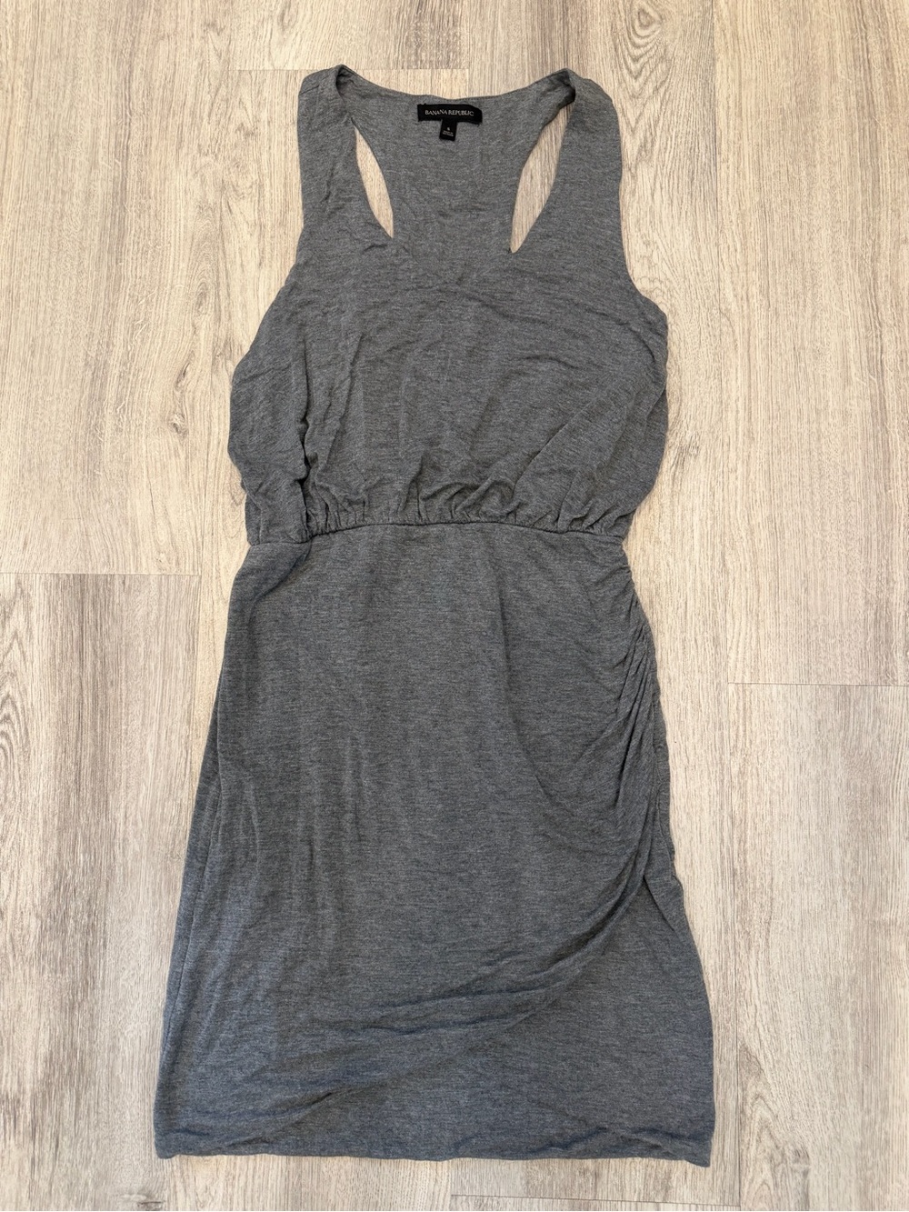 Banana Republic Small Charcoal Gray Racerback Midi Dress